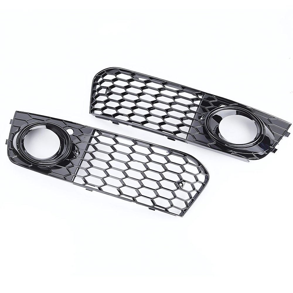 Grile Proiectoare Audi A4 B8 – Design Tip Fagure, Negru Lucios