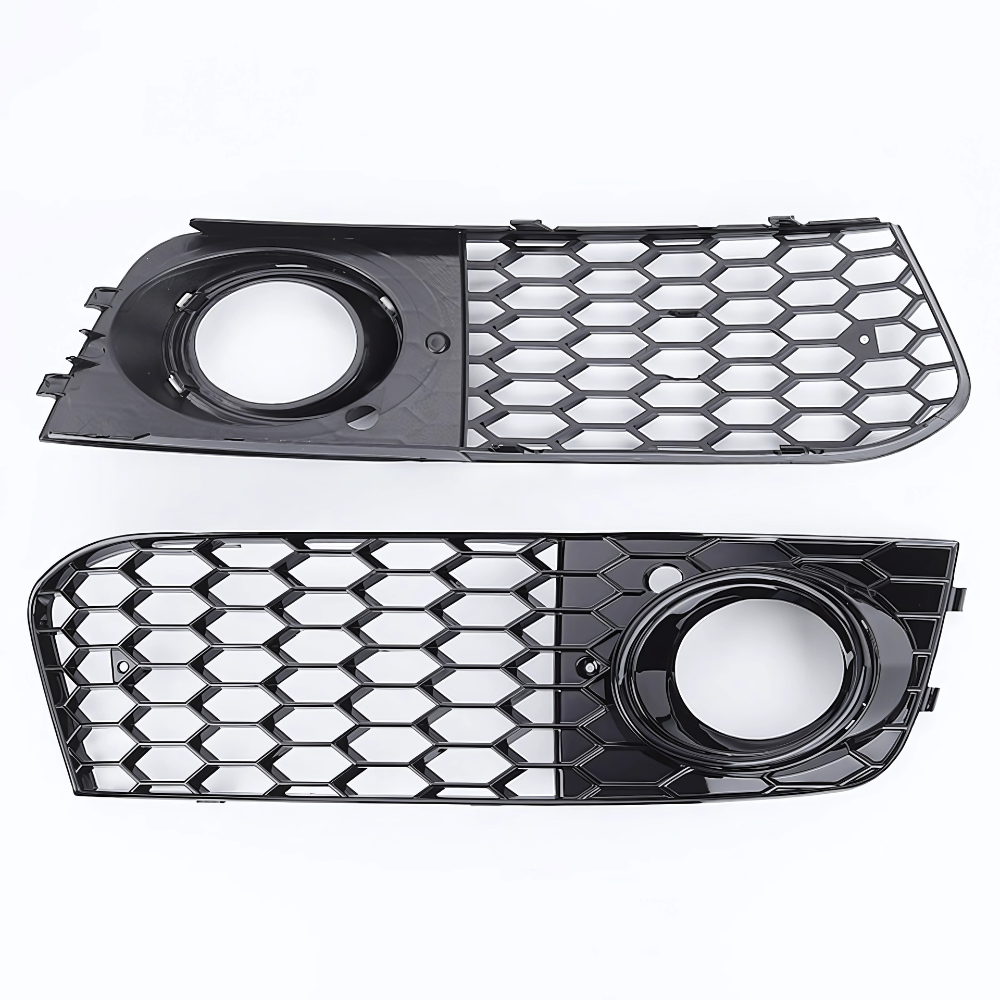 Grile Proiectoare Audi A4 B8 – Design Tip Fagure, Negru Lucios