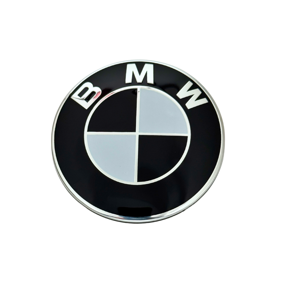 Set 4 Capace Jante BMW – 68mm, Negru cu Alb