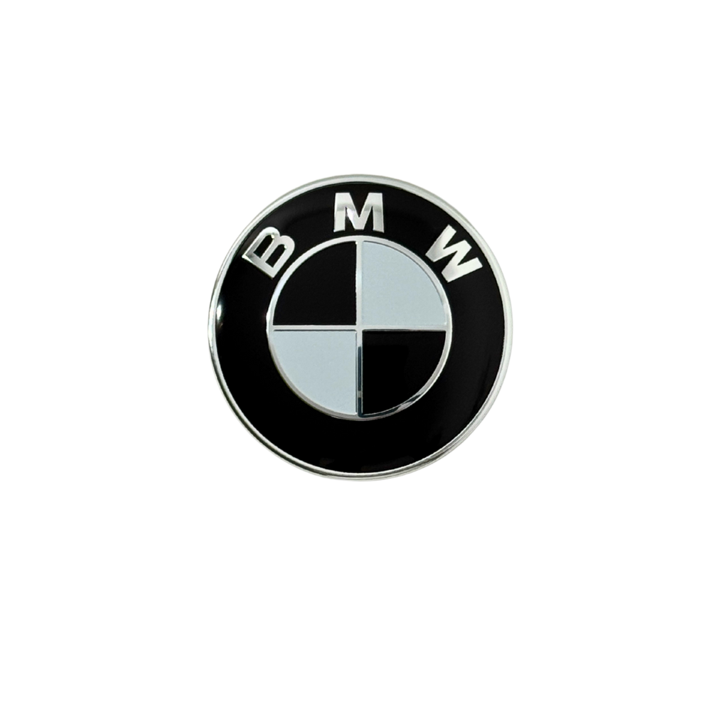 Emblema BMW Capota (82mm) - Negru cu Alb