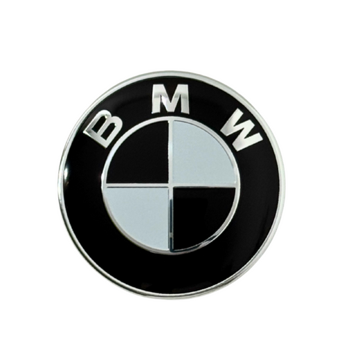 Emblema BMW Capota (82mm) - Negru cu Alb