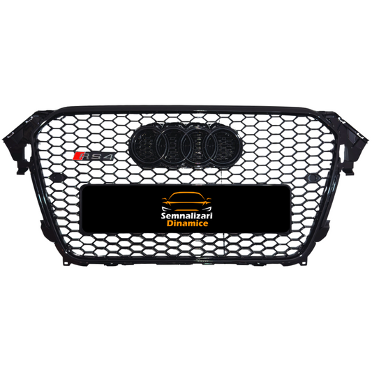 Grilă Centrală Audi A4/S4 B8.5 – RS4 Style, Negru Lucios