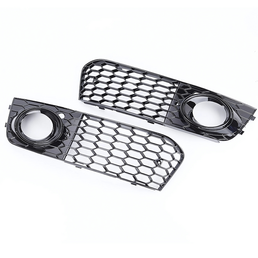 Grile Proiectoare Audi A4 B8 – Design Tip Fagure, Negru Lucios