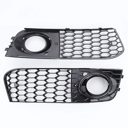 Grile Proiectoare Audi A4 B8 – Design Tip Fagure, Negru Lucios