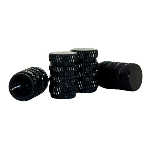Set 4 Capace Valvă Roți Auto – Universale, ABS Negru