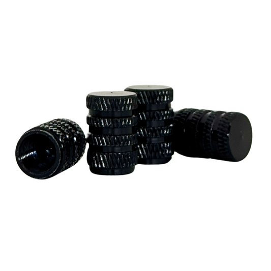 Set 4 Capace Valvă Roți Auto – Universale, ABS Negru
